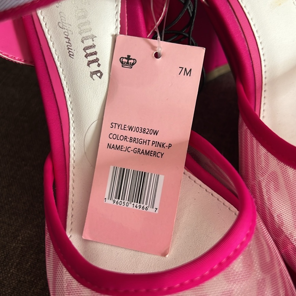JUICY COUTURE HOT PINK GRAMERCY HEELS NWT - Picture 7 of 9